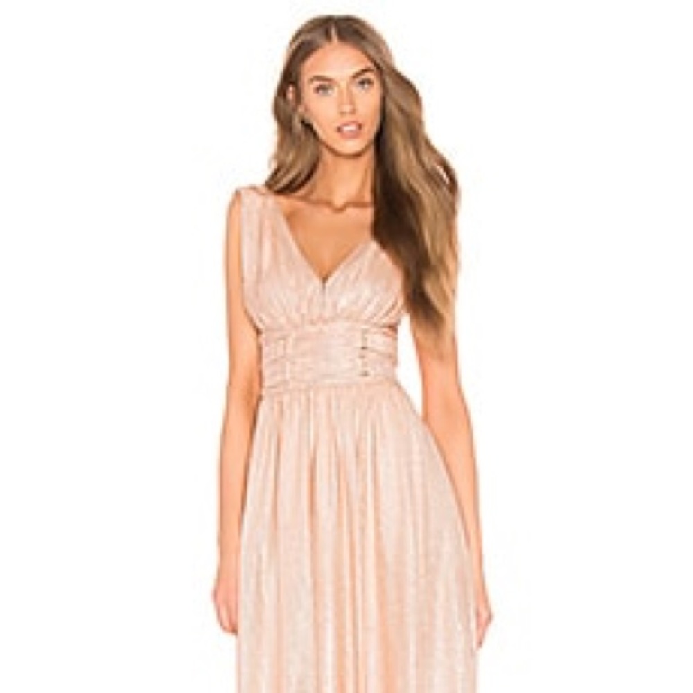 Never worn, Rachel Zoe long Bellini coloured dress.